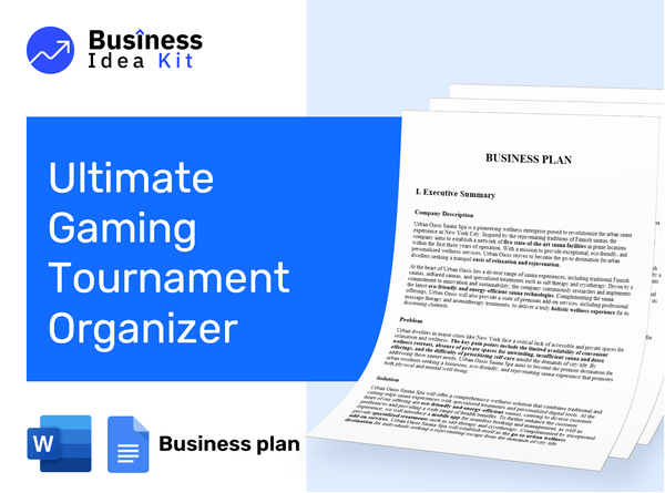 Ultimate Gaming Tournament Organizer Business Plan Example