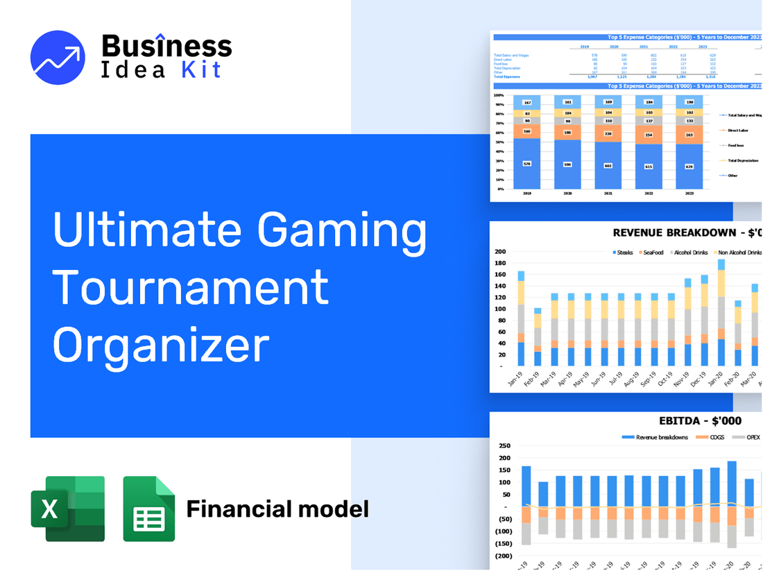 Ultimate Gaming Tournament Organizer Financial Model Example