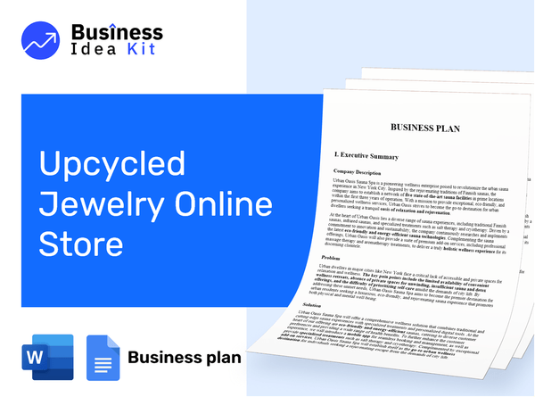 Upcycled Jewelry Online Store Business Plan Example