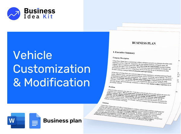 Vehicle Customization And Modification Business Plan Example