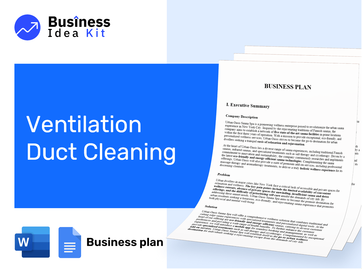 Ventilation Duct Cleaning Business Plan Example