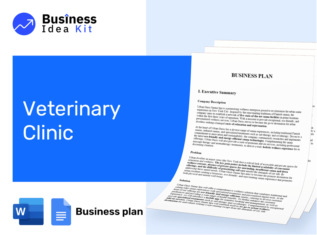Veterinary Clinic Business Plan Example