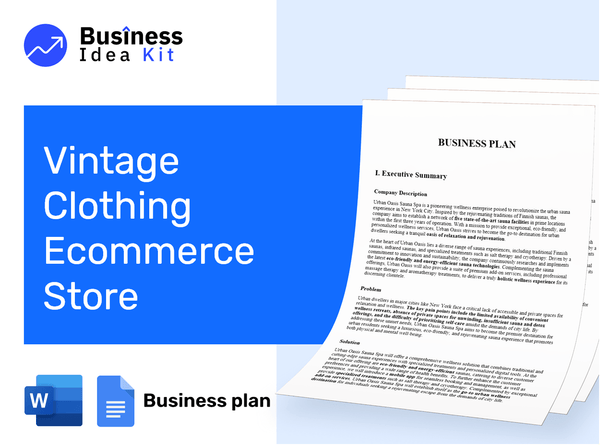 Vintage Clothing Ecommerce Store Business Plan Example