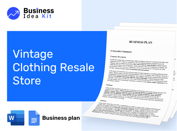 Vintage Clothing Resale Store Business Plan Example