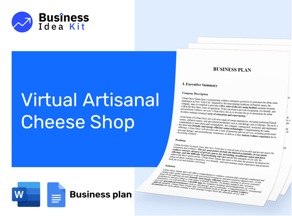 Virtual Artisanal Cheese Shop Business Plan Example