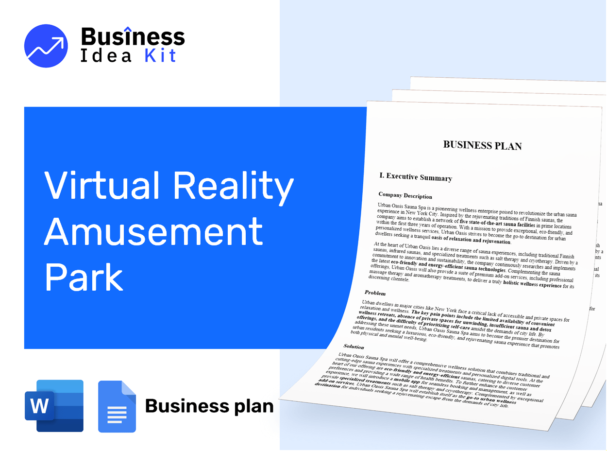 Virtual Reality Amusement Park Business Plan Example