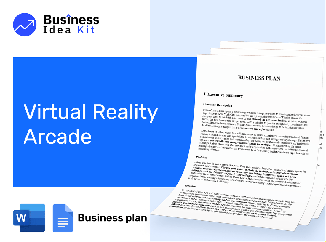 Virtual Reality Arcade Business Plan Example