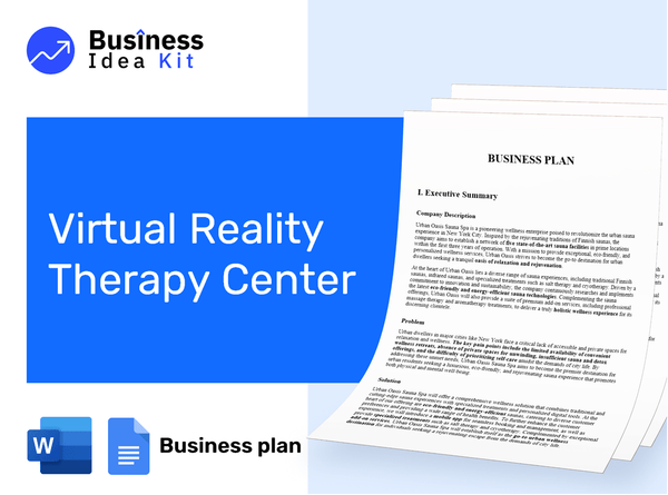 Virtual Reality Therapy Center Business Plan Example