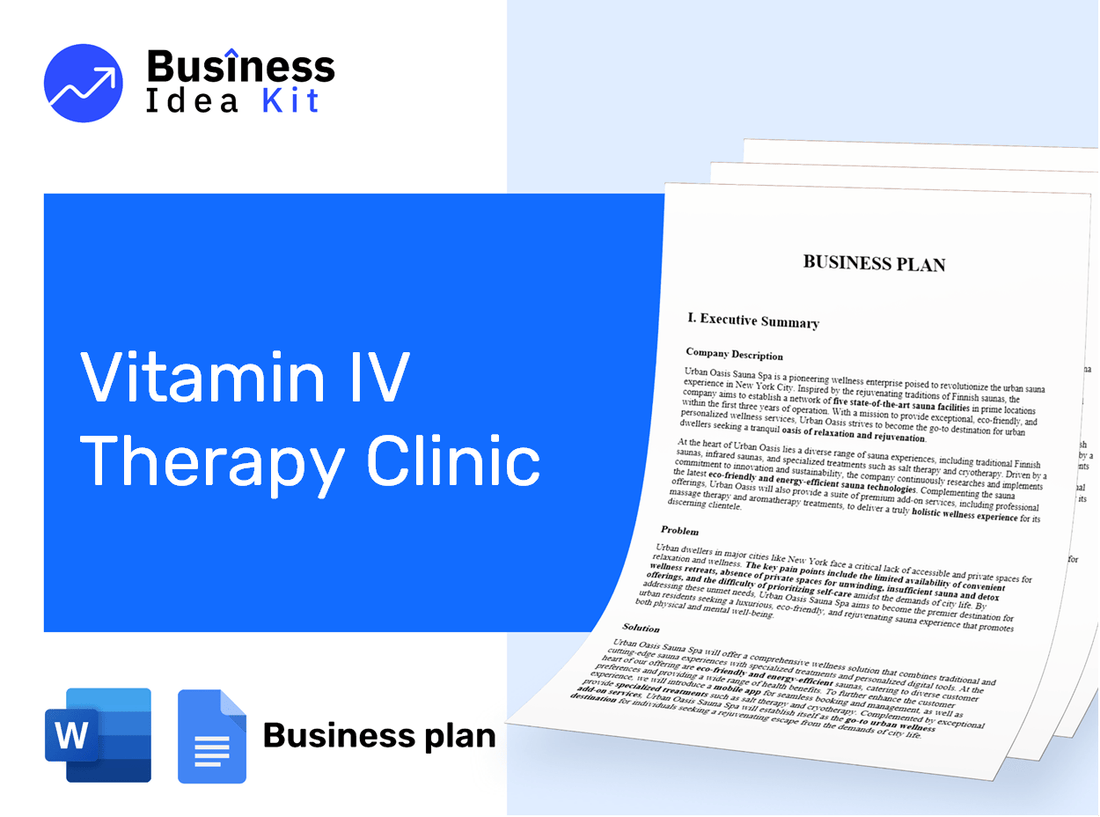 Vitamin Iv Therapy Clinic Business Plan Example