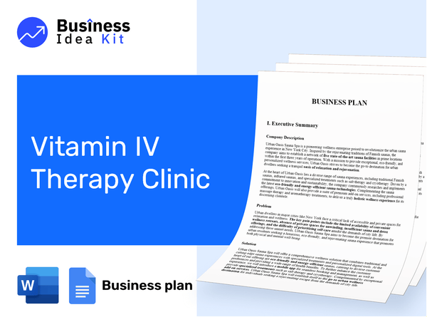 Vitamin Iv Therapy Clinic Business Plan Example