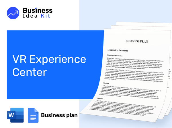 Vr Experience Center Business Plan Example
