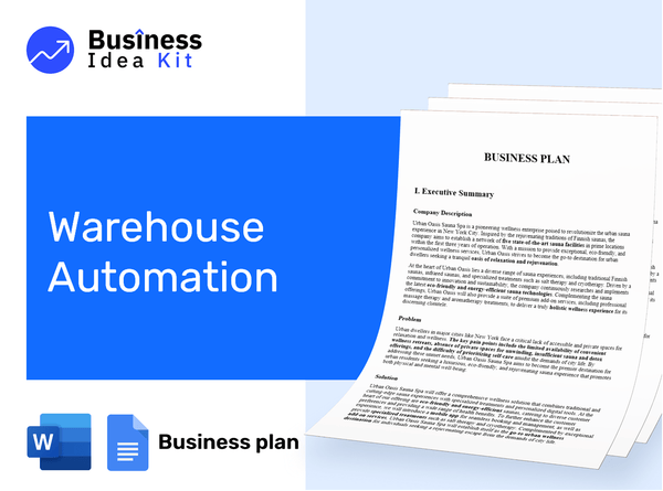 Warehouse Automation Business Plan Example