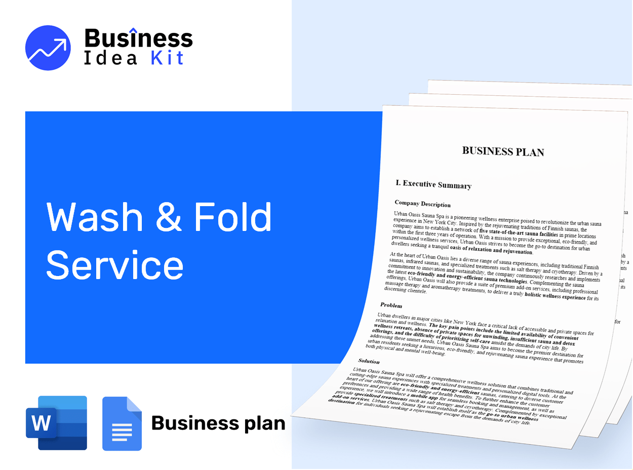 Wash And Fold Service Business Plan Example