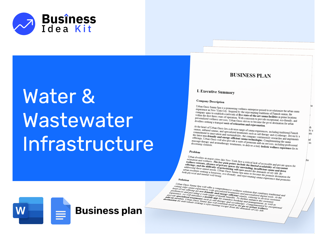 Water And Wastewater Infrastructure Business Plan Example