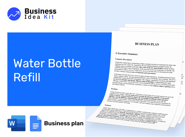 Water Bottle Refill Business Plan Example