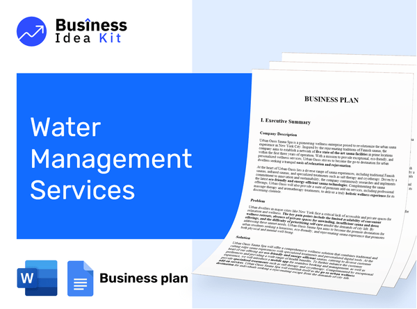 Water Management Services Business Plan Example