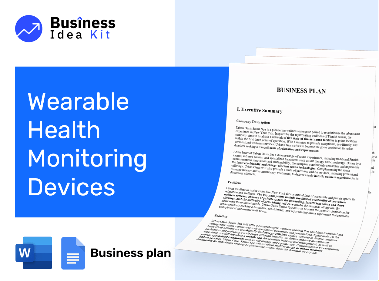 Wearable Health Monitoring Devices Business Plan Example