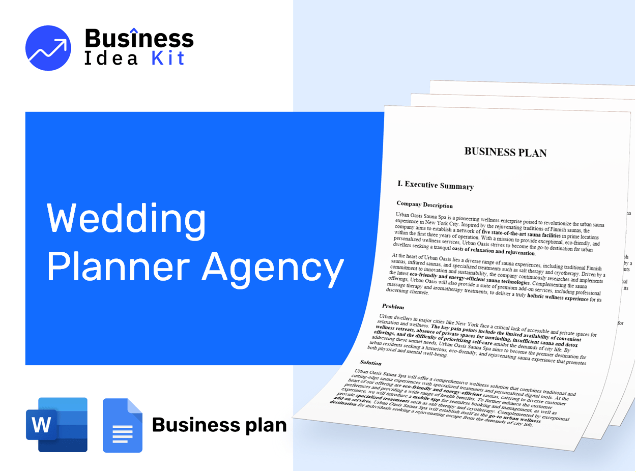 Wedding Planner Agency Business Plan Example