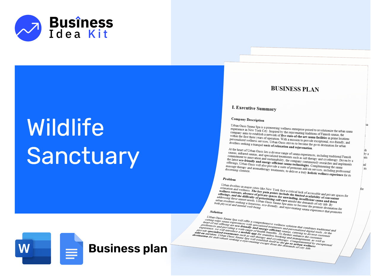 Wildlife Sanctuary Business Plan Example