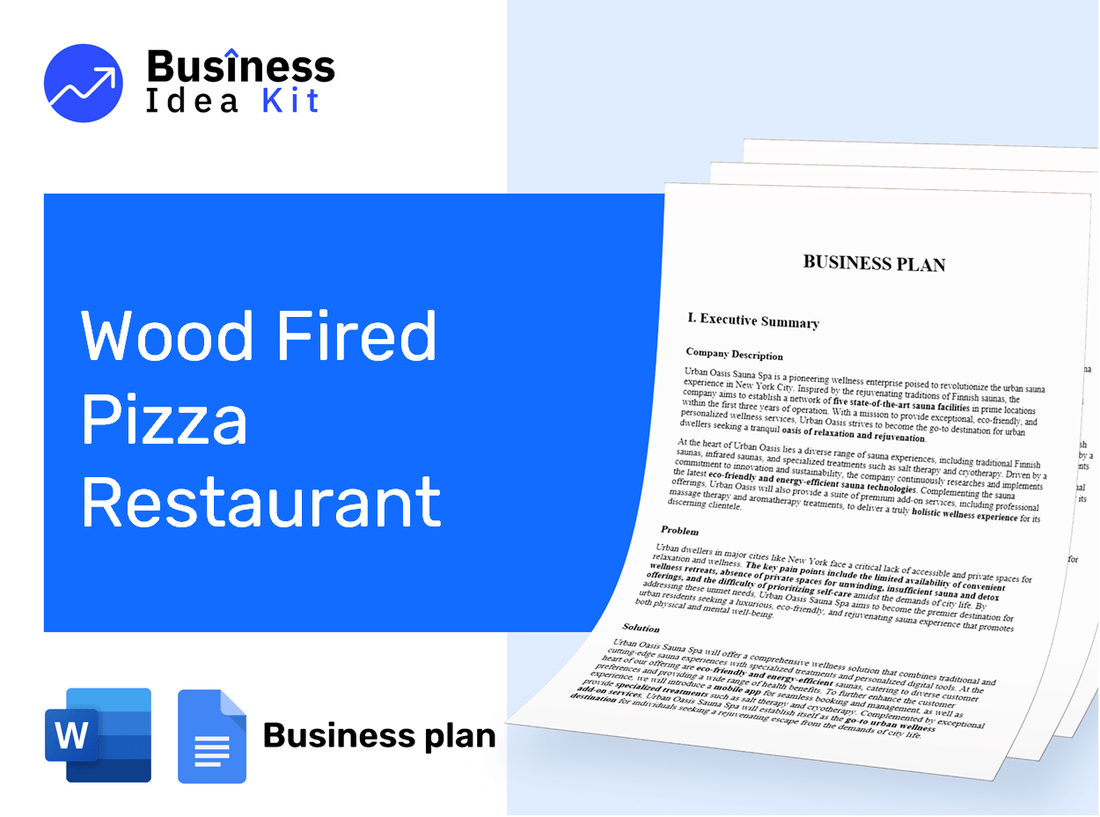 Wood Fired Pizza Restaurant Business Plan Example