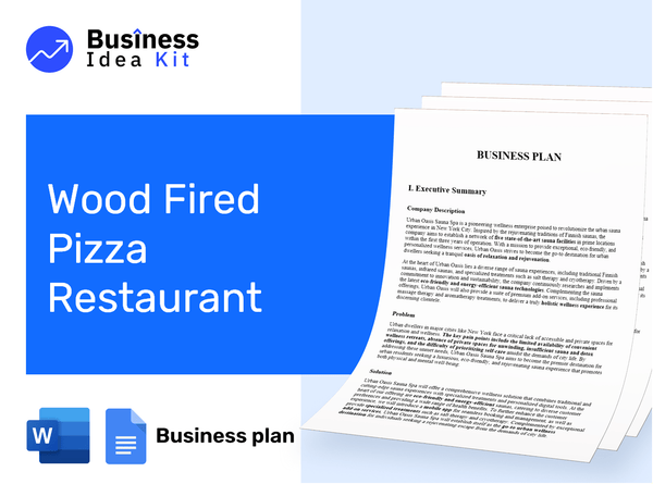 Wood Fired Pizza Restaurant Business Plan Example