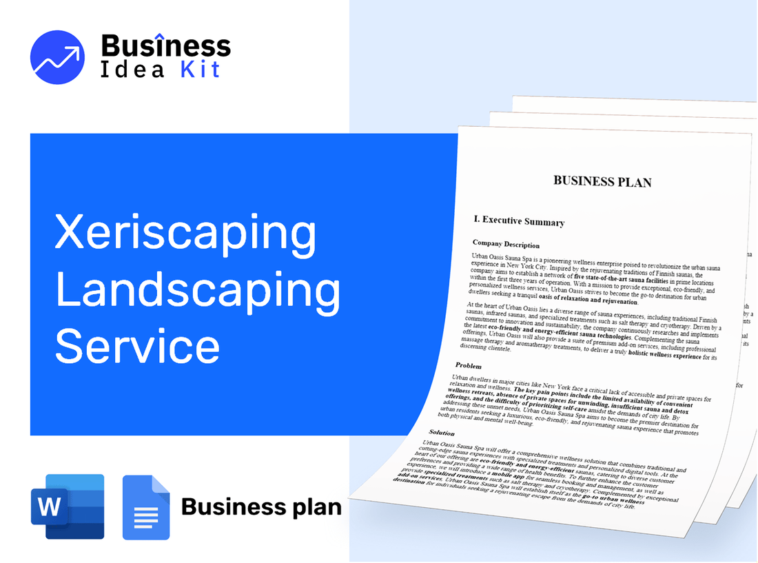 Xeriscaping Landscaping Service Business Plan Example