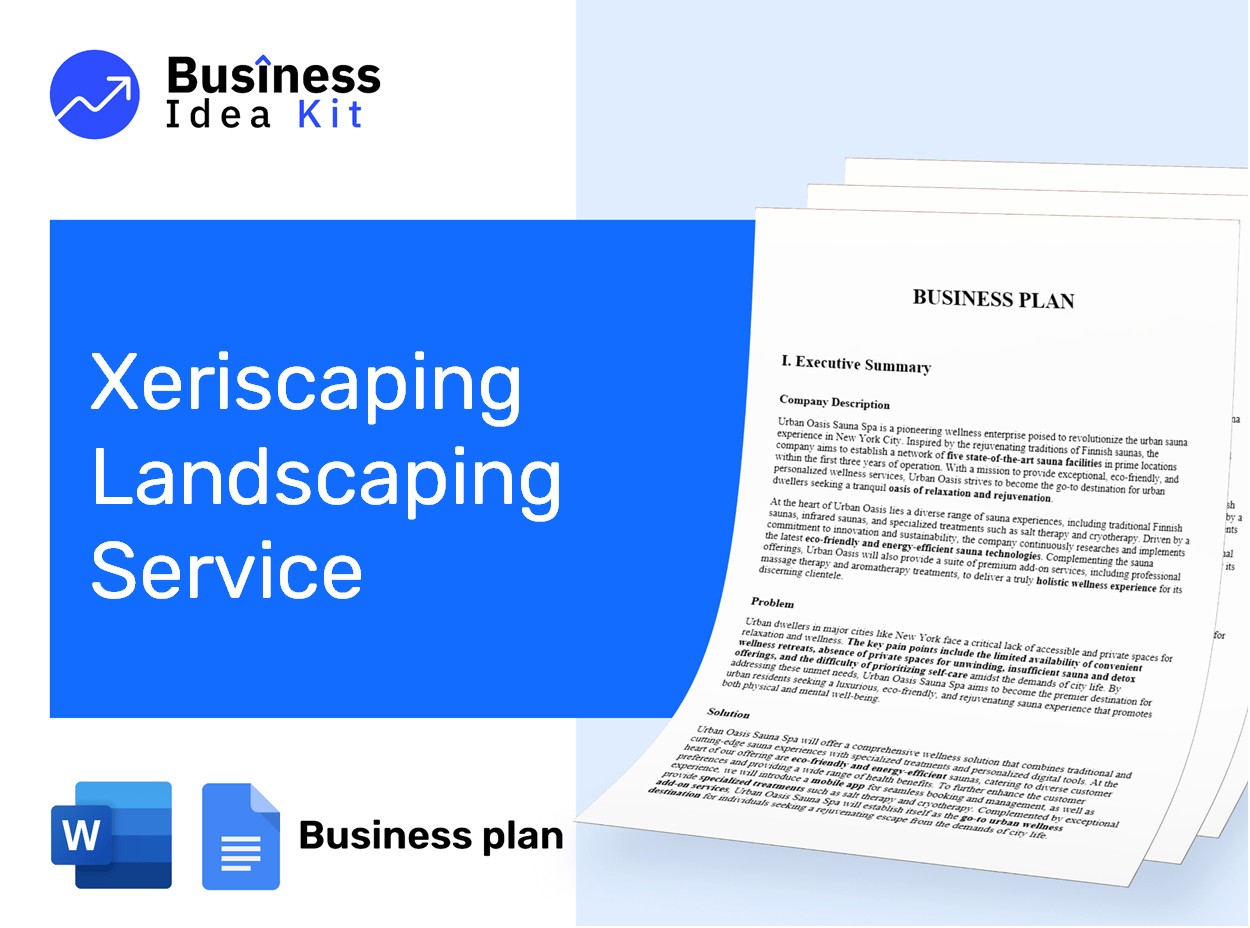 Xeriscaping Landscaping Service Business Plan Example