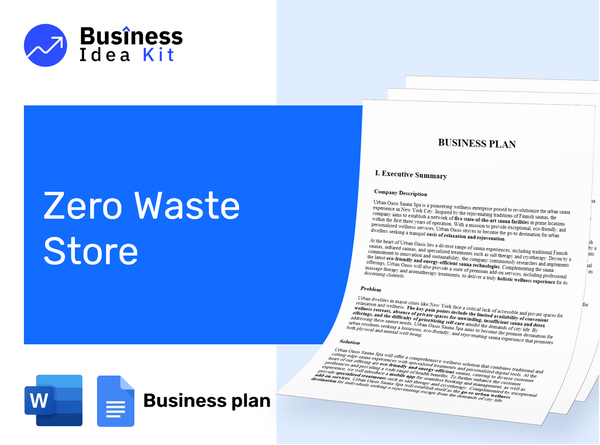 Zero Waste Store Business Plan Example